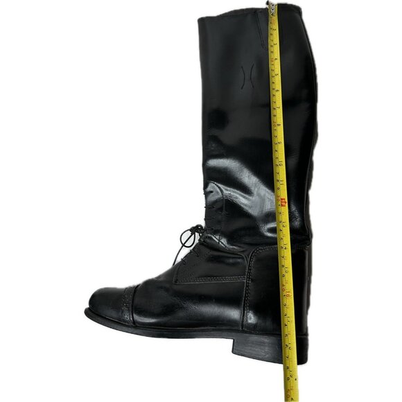 Devon-Aire Ladies Black Riding/Field Boots Size 8R Calf With Boot Pulls - Picture 4 of 8